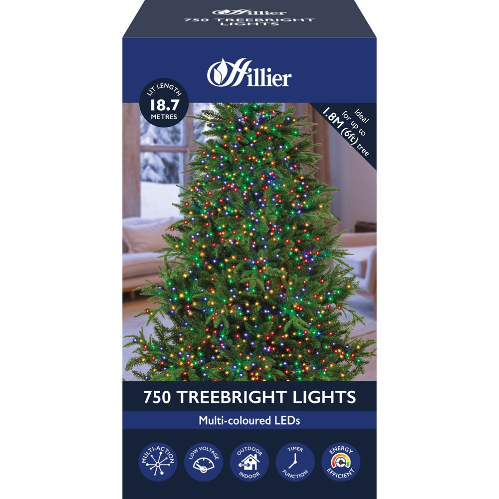 TreeBrights 750 LED Multicolour Christmas Tree Lights 18.7m 5053844154823